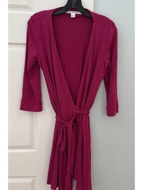 DIANE von FURSTENBERG Magenta Knit Wrap Dress  Size 6